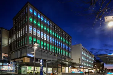 Das Veranstaltungshaus Blue Square.