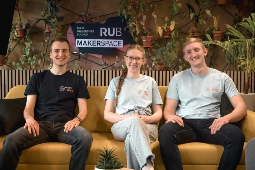 Gruppenbild, drei Menschen